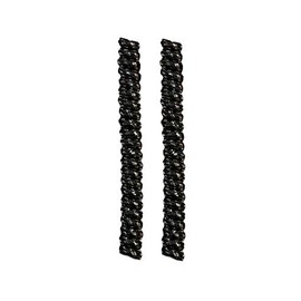 FeetPeople Curly (or Twister No-Tie) Shoelaces, Black/Silver, 2 Pair