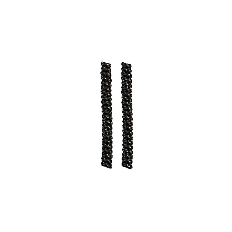 FeetPeople Curly (or Twister No-Tie) Shoelaces, Black/Silver, 2 Pair