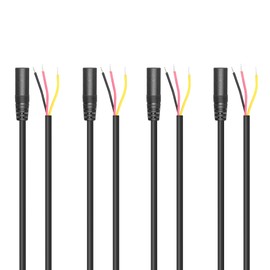 RIIEYOCA Replacement 3.5mm Female to Bare Cable Open End 1/8" TRS 3 Pin Stereo Audio Cable for Installed Audio Equipment or Repair Headphone Microphone Cables 1m (Pack of 4)