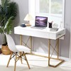 FIORIOM Computer Desk, 42 Inch, White