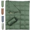 Down Camping Blanket with Footbox - Packable Warm Puffy Ultralight