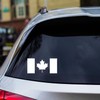 4 Pack Reflective Canada Flag Stickers - 6x3 Inch -