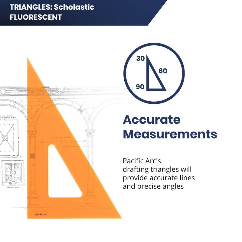 Pacific Arc's Scholastic Triangle - 8 pulgadas - Fluorescente -