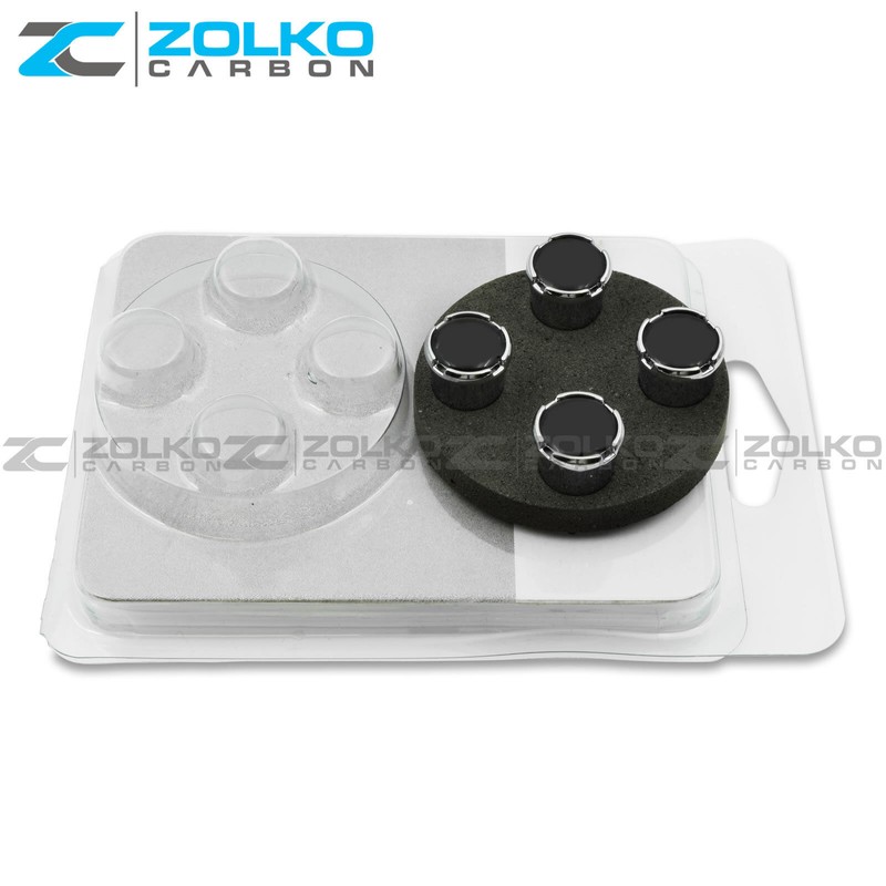 ZolkoCarbon VALVE STEM CAPS WHEEL TIRE CHROME - US SELLER