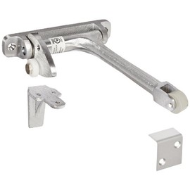 Rockwood 576.26D Brass Gravity Door Coordinator, 1" Width x 5-7/16" Length, Satin Chrome Plated Finish