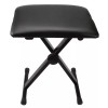 Glarry Adjustable Folding Piano Bench Stool Seat Black NEW