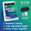 Boat Cover Straps, Adjustable Buckle, 8 Pack, 1" x 96"