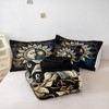 Sun and Moon Comforter Set Black Boho Bedding Set Celestial