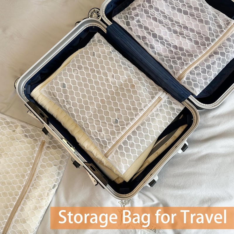 3 Pack Laundry Bag, Durable Big Honeycomb Mesh Laundry Bags