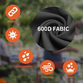 Roastove BBQ Grill Cover, 600D Heavy Duty Oxford Fabric Grill Cover for Weber,Brinkmann,Char Broil etc.(UV & Dust & Water Resistant, Weather Resistant, Rip Resistant)(52" L x 26" W x 43" H, Black)…