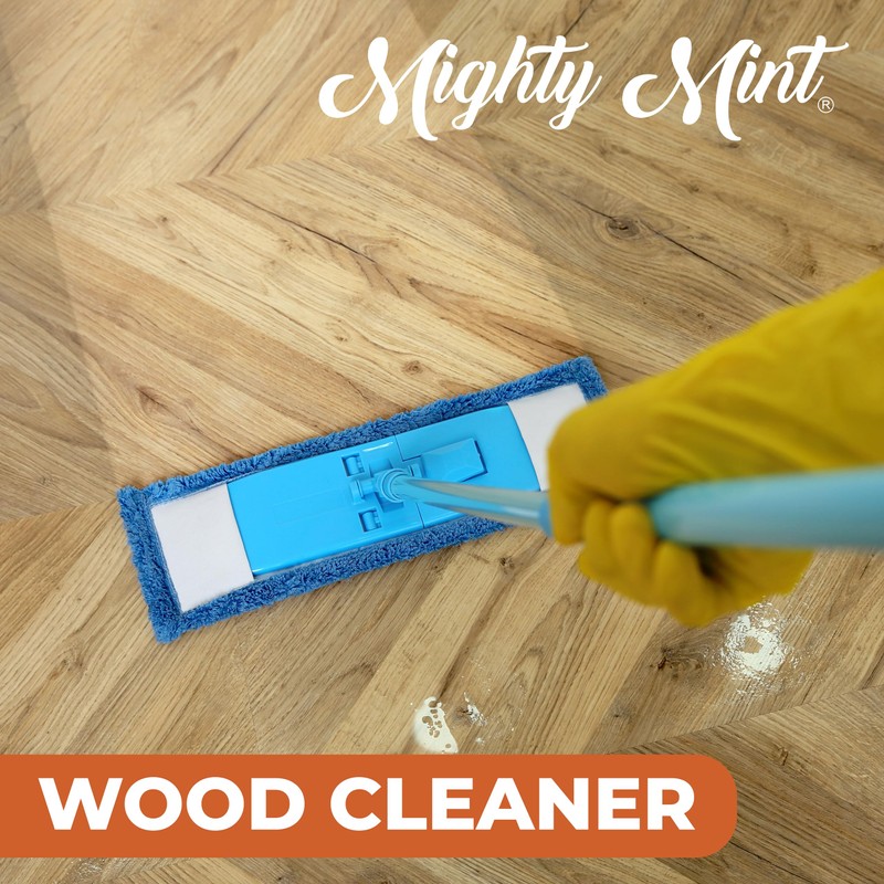 Mighty Mint Wood Cleaner and Conditioner, Non-Toxic, Spray Cleans and