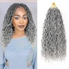Grey Goddess Locs Crochet Hair For Black Women 14 Inch
