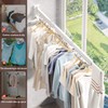 ZdwCyl Wall Mounted Clothes Hanger,Clothes Drying Rack,Laundry Rack Wall Mount,Drying