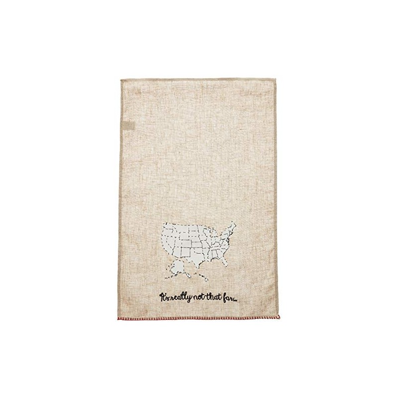 Mud Pie Not That Far Linen Towel