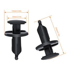 CarBole 8mm Car Body Trim Clips: 120 Pcs Car Retainer Clips Universal Auto Clips Plastic Nylon Rivet Trim Clamp Bumper Fastener Clips Compatible with Car Boots, Interior Doors or Trim Panels