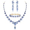 EVER FAITH Mujer Set de Joyería Cristal Austriaco Bola de