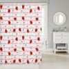 Kawaii Strawberry Bath Curtain 72"x72" Pink Strawberry Shower Curtain for