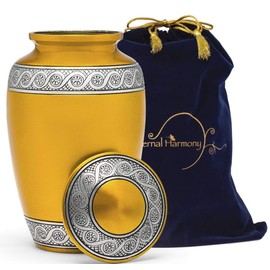 Eternal Harmony Cremation Urns for Human Ashes - Large Adult Size for Men & Women | Decorative Funeral Urns with Handcrafted Designs | Honor and Remember Your Loved Ones | Holds Up to 210 Cubic Inches