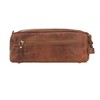 James Cuero Premium Full-Grain Leather Toiletry Bag - Spacious Design