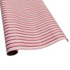 Caspari Candy Stripe Red & White Roll Wrap - includes