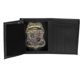Baltimore Police Recessed Badge Wallet (Cutout PF135, 3.35 inches tall)