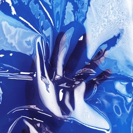 HYANG Solid Color PVC Jelly Vinyl Fabric Sheets 0.3mm 1 Yard 36" x 47" (91cm x120cm),PVC Leather for Interior Decoration, Table Mats, Sewing, Handicrafts Making (Navy Blue)