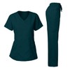 Dagacci - Conjunto médico de uniforme médico para mujer, elástico