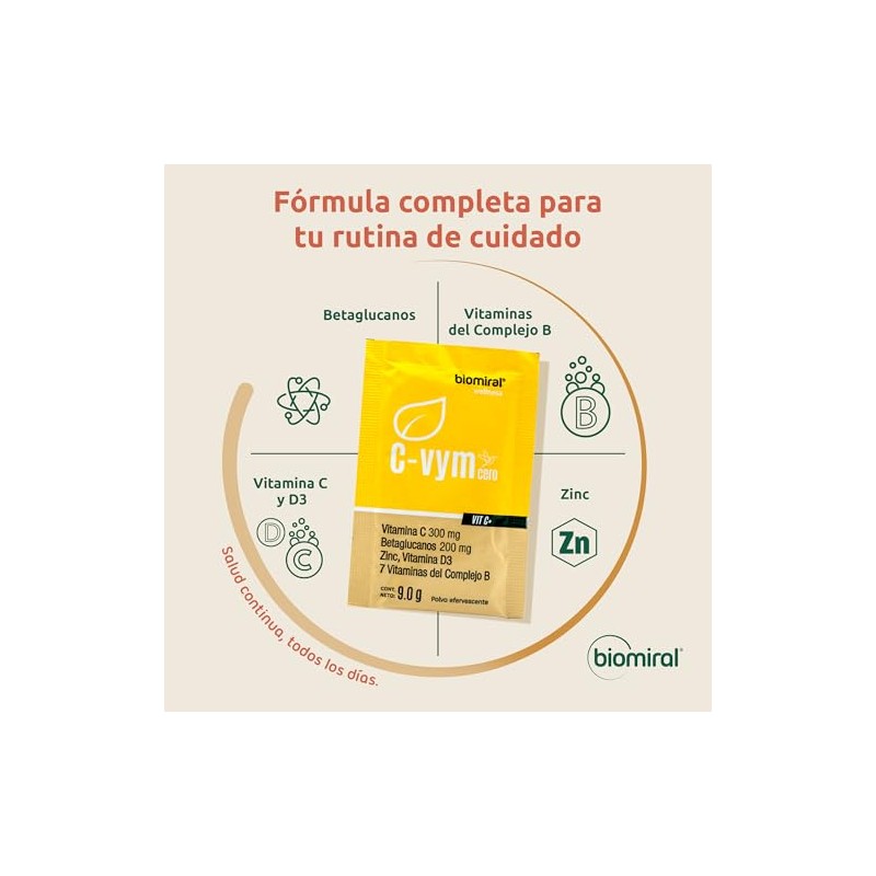 Biomiral C-VYM Cero Azcar - Suplementos Alimenticios - Vitamina C,