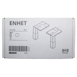 IKEA NEW SET of 2 IKEA ENHET Adjustable Legs/Feet for Base/Cabinets White 4.5" 4 1/2"