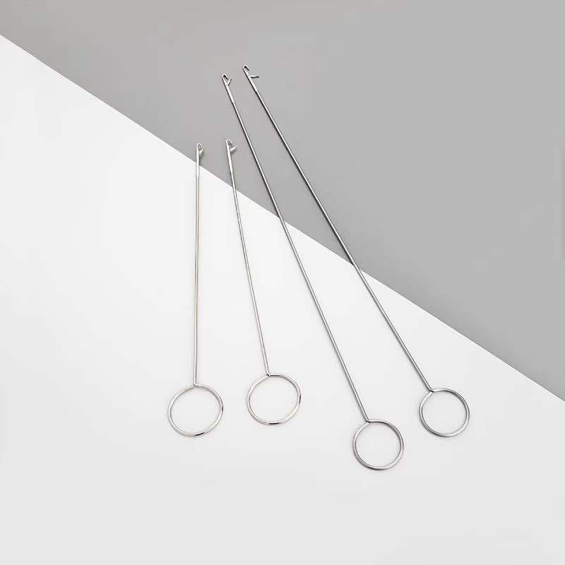 2Pcs Silver Sewing Loop Turner Hook, Stainless Steel Loop Turner