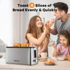 Mecity 4 Slice Toaster, Long Slot Toaster With Countdown Timer,