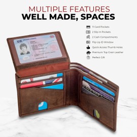 BULL GUARD Mens RFID Blocking Bifold Wallet