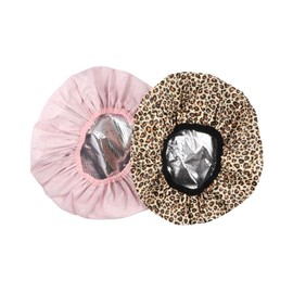 2Pcs Portable Hair Salon Hair Care Tin Foil Hat, Heat Cap Shower Cap Steam Cap Self-heating Tin Foil Hat Hair Mask Cap