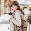 Women Felt Bucket Hat Vintage Floral Wool Dress Winter Hats