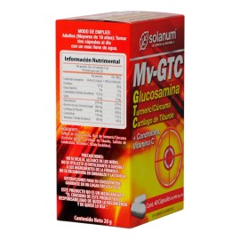 Glucosamina Cúrcuma Cartílago Tiburón Solanum Cápsulas 40 Unidades Vegano