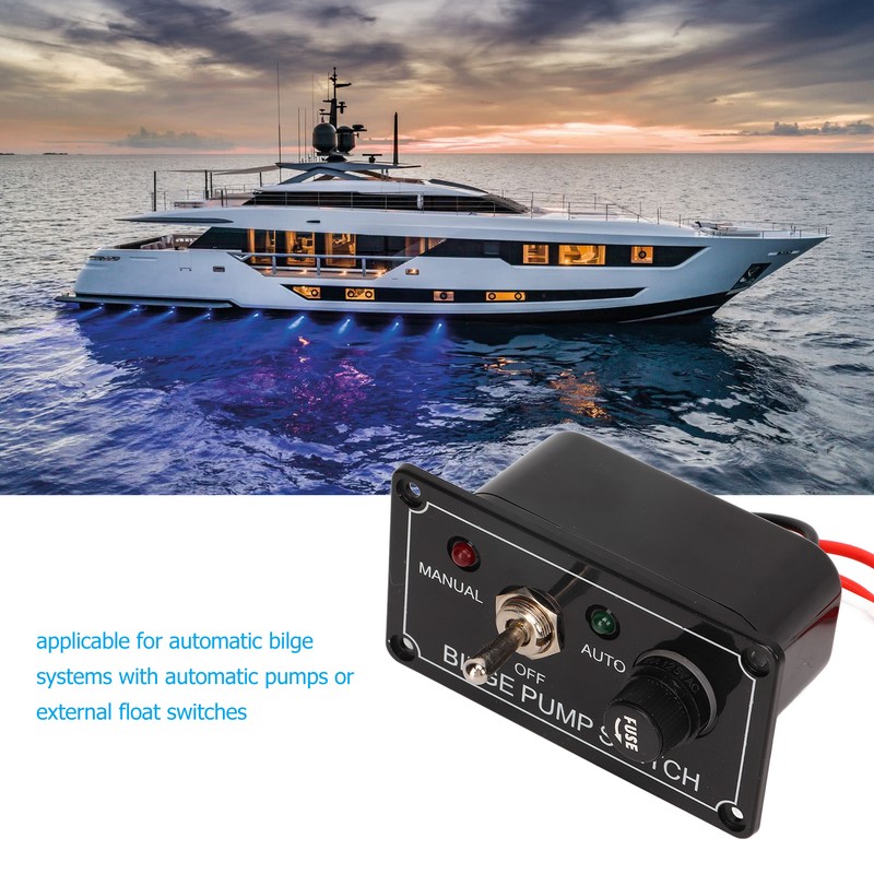 3 Way Bilge Pump Switch Rocker Toggle Switch Panel Marine