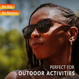 Jumping Sunshine Sunglasses Running No-Slip No-Bounc for Womens: Brown TR90 Frame Grip Coating - Brown TAC Lenses UV400 Polarized Protection - Outdoor Travel Enthusiasts (M)