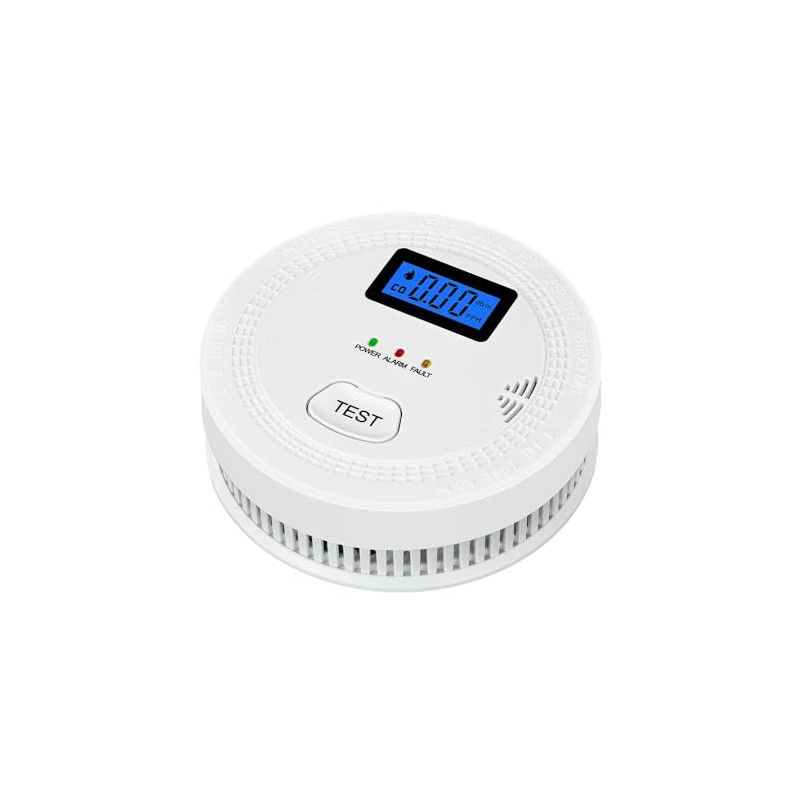 Smoke Detector and Carbon Monoxide Detector Combo with LED Indicators,