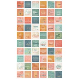 Motivational Boho Lunchbox Notes / 60 Uplifting Teen Young Adult Backpack Flat Notecards / 120 Encouraging Affirmation Designs / 3.5" Square Two Sided Inspirational Cards / Made In The USA