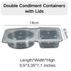 Uioecn Uioecn 10PCS Double Compartment Condiment Container,Double Compartment Condiment Container