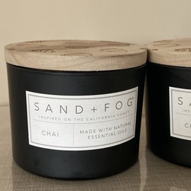 Sand + Fog Lot of 2 Sand + Fog Chai Essential Oils 2 Wick Candle 12 oz