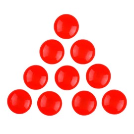 Office Magnets, Pack of 50 Red Colourful Round Fridge and Whiteboard Magnets