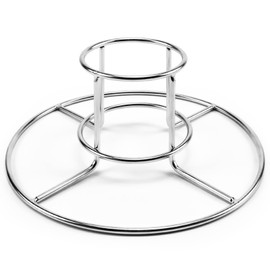 Luoieo Beer Can Chicken Holder Stand,7.5 x 3 inches Stainless Steel chicken roaster for Grilling Smoking Roasting,Vertical Design,Dishwasher Safe,Easy Clean(Round)