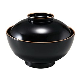 Fukui Craft 33710860 Heat Resistant 4.5 inch Senju Zoni Bowl Kurochi Black Tenkin