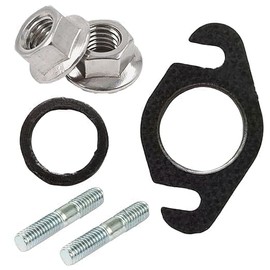 Gasket Set and Exhaust Pins 50cc 2T for Yamaha Aerox with 2 Double-Sided M6 Screws and Nuts, Exhaust Gasket Set Compatible with Bw's, MBK Booster, Nitro, Aerox, Mach-G, Jog-R