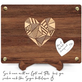 QHHENTOO Money Gift Travel – Money Gift Made of Wood with Stand – Travel Money Gift – World Map Holiday Gift – Travel Fund Holiday Fund Decoration