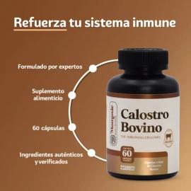 Calostro Bovino Momosie, Suplemento de Inmunoglobulinas para Hombre y Mujer, 60 Cápsulas