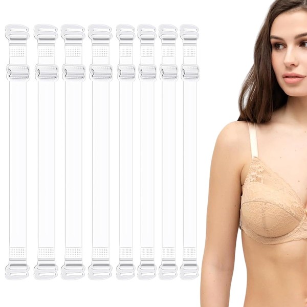 Pack of 8 Bra Straps Transparent Shoulder Strap Bra Straps