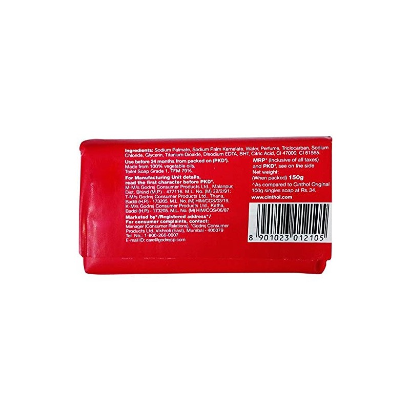 Cinthol Soap - Original, 150g Pack