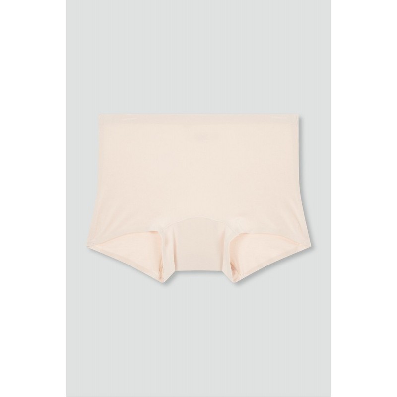 JAJU Perfect 120s Modal No-Line Boyshort Panties_Beige